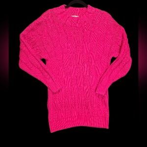 Woods&Gray Vintage Pink Cable Knit Sweater Size Large